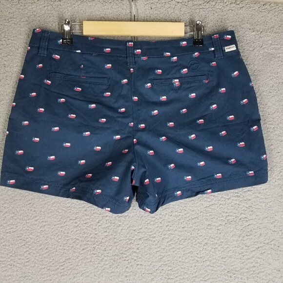 Lot Magellan Chino Shorts Women's 14 Lobsters & Texas Flag 4" Casual Summer Blue - Picture 14 of 16